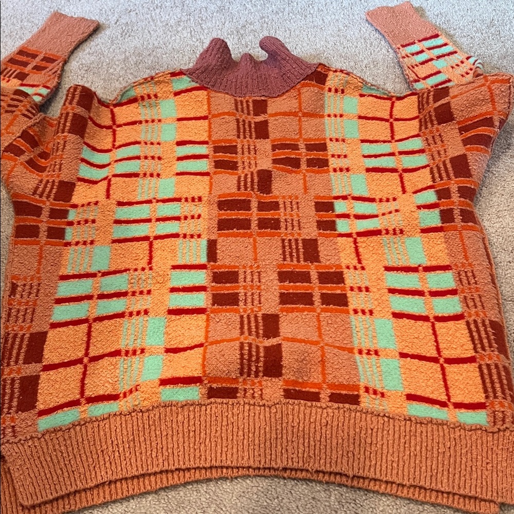 Free People Ruben Orange Sweater Small - Picture 6 of 6